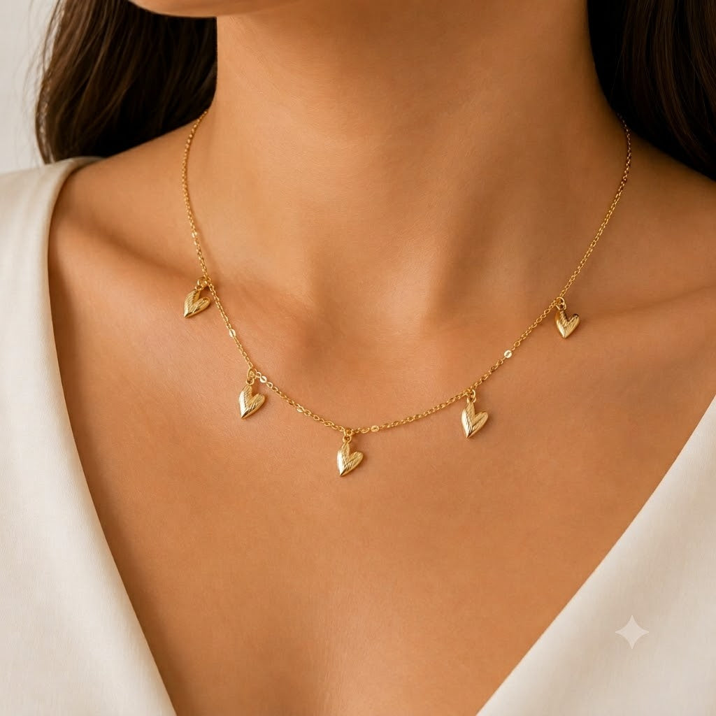 Choker Cartier Coração Esticado Ouro 18k