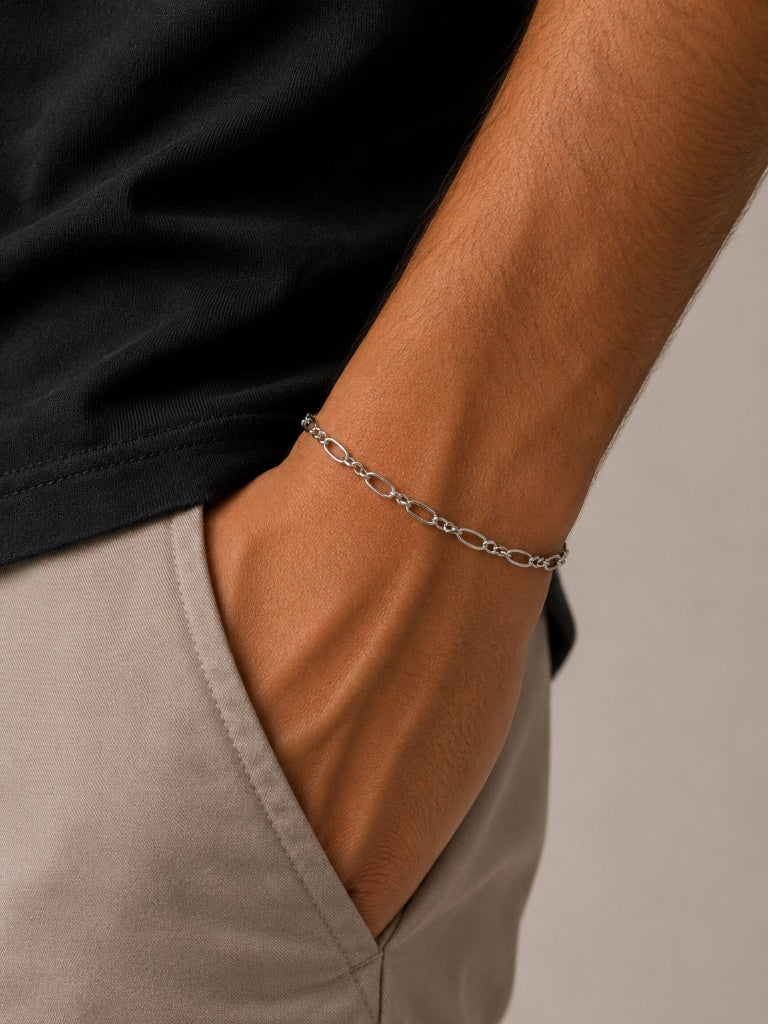 Pulseira Masculina Um por Um Prata 925
