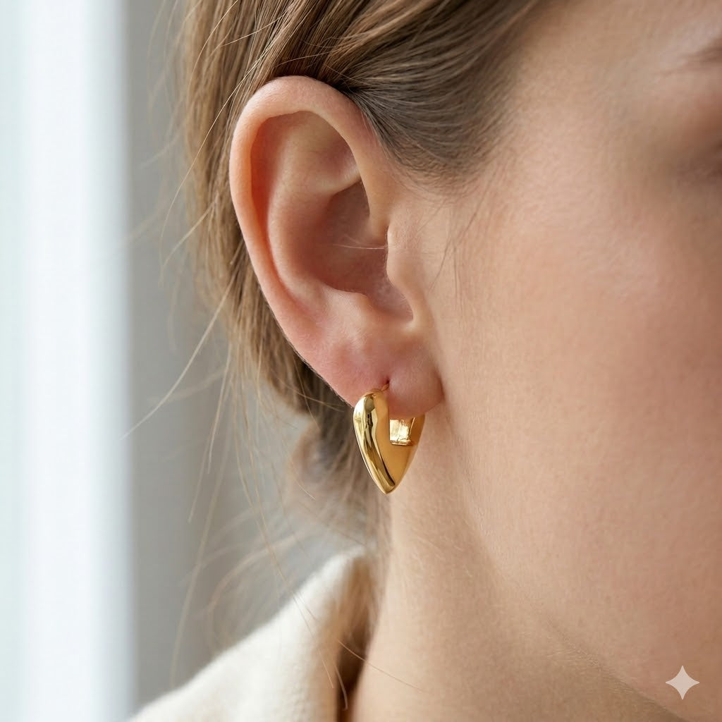 Brinco Heart Glow ouro 18k