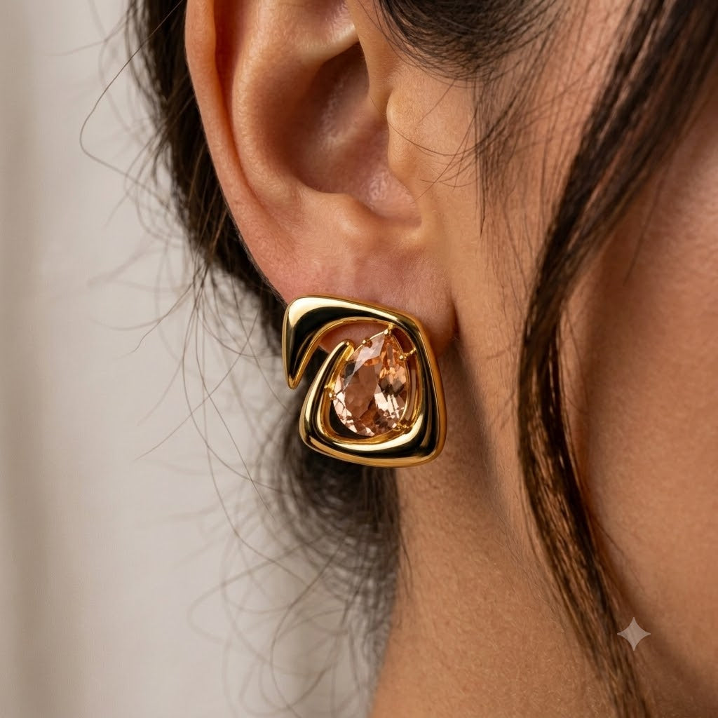 Brinco Capri Rosé Ouro 18k