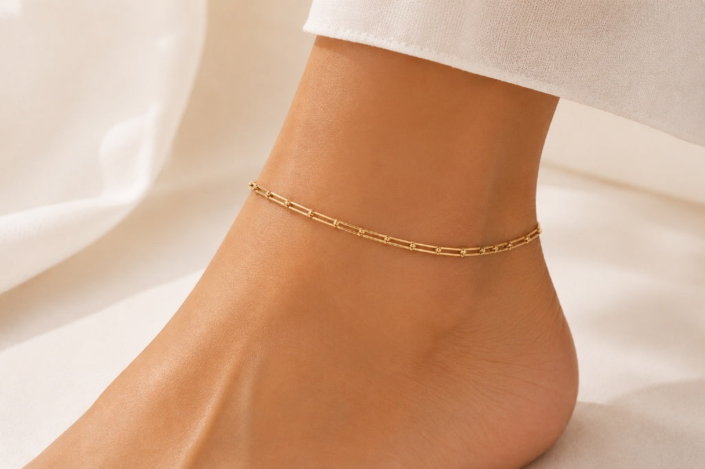 Tornozeleira Elo Cartier Ouro 18k
