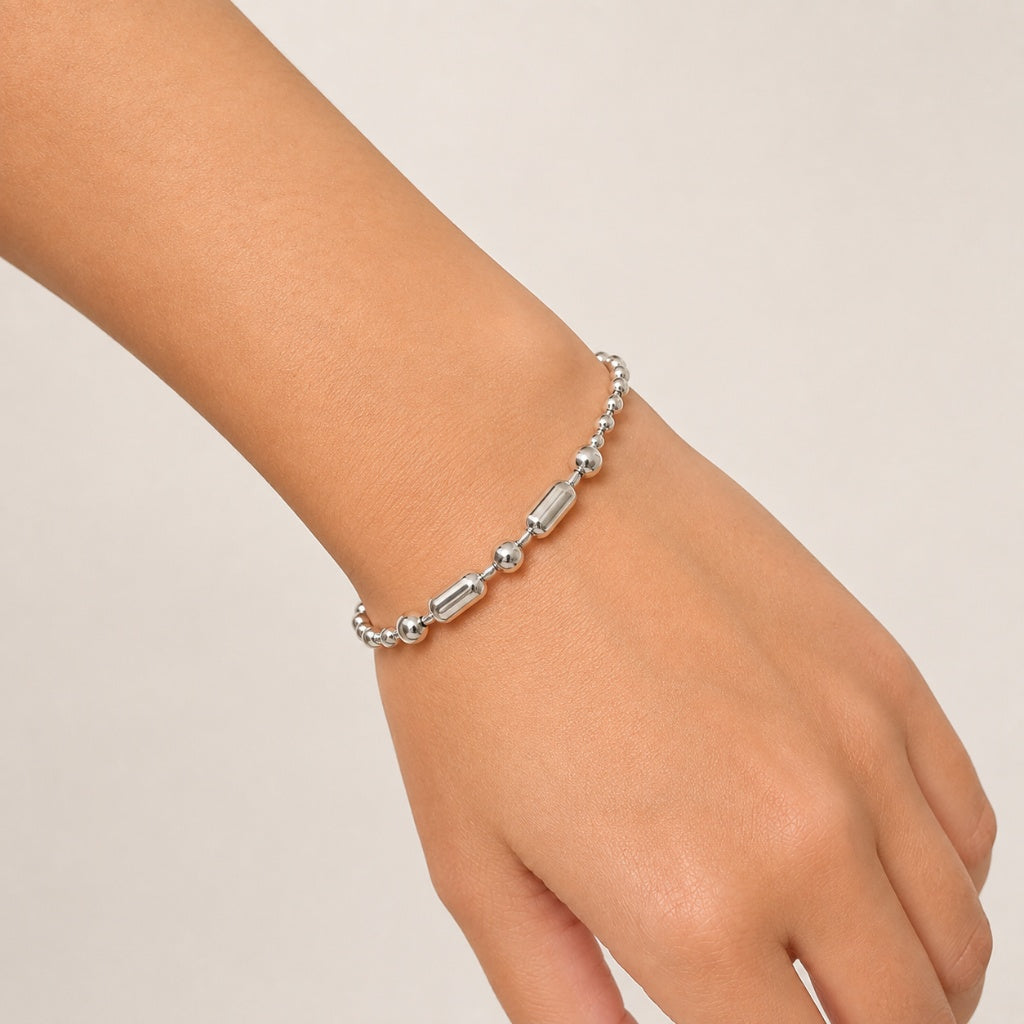 Pulseira Formas Geométricas Ródio Branco