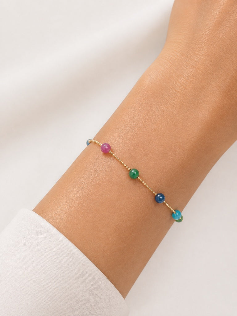 Pulseira Pedra Natural Collor Ouro 18k