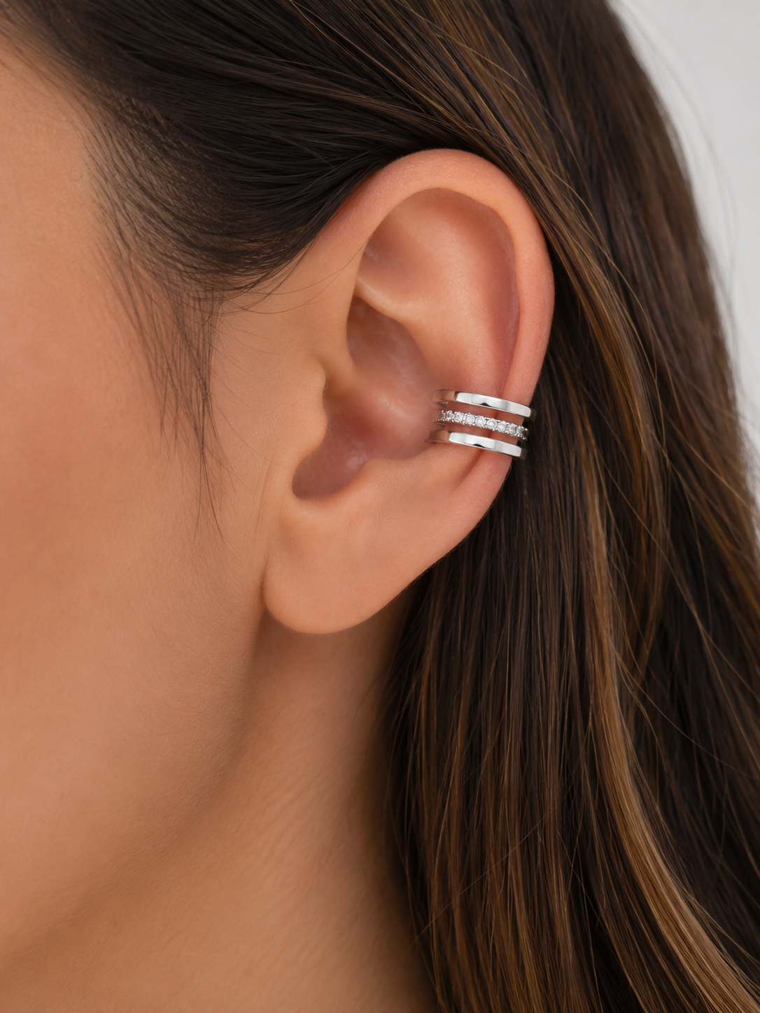 Piercing Fake com Zircônia Prata 925