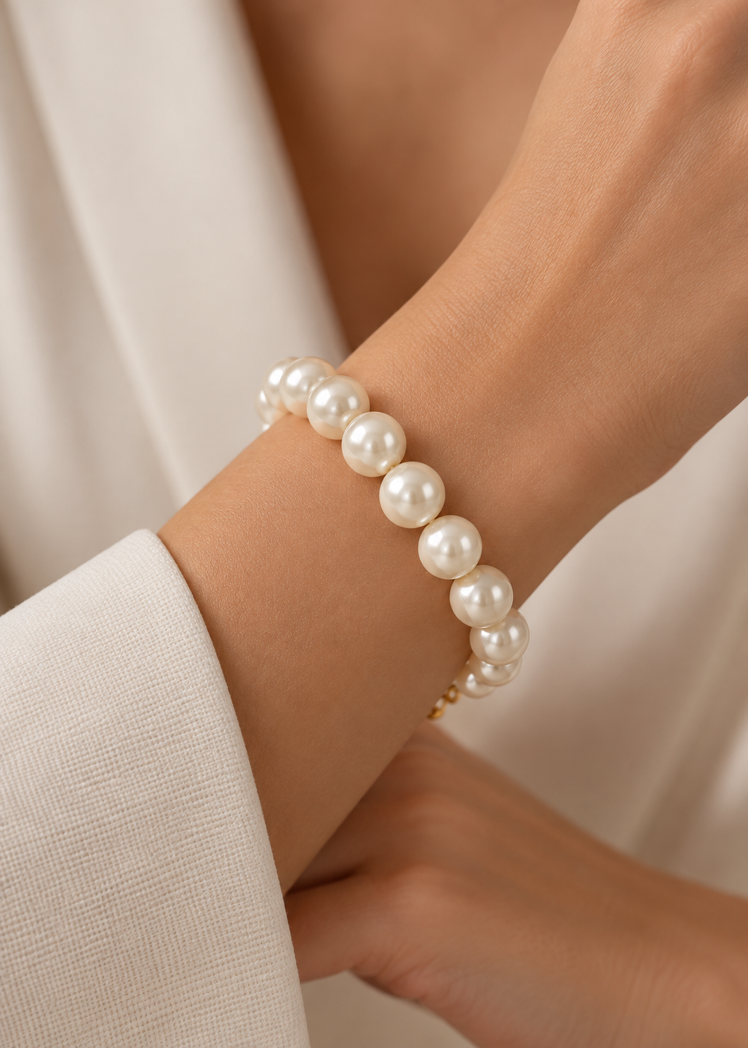 Pulseira Pérola Desregular Ouro 18k