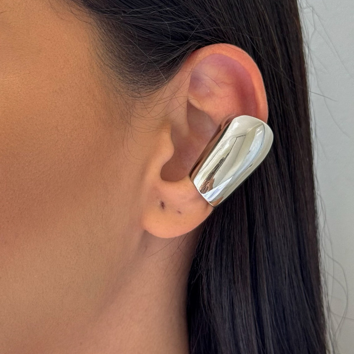 Piercing Fake Bold Liso Folheado em Ródio Branco