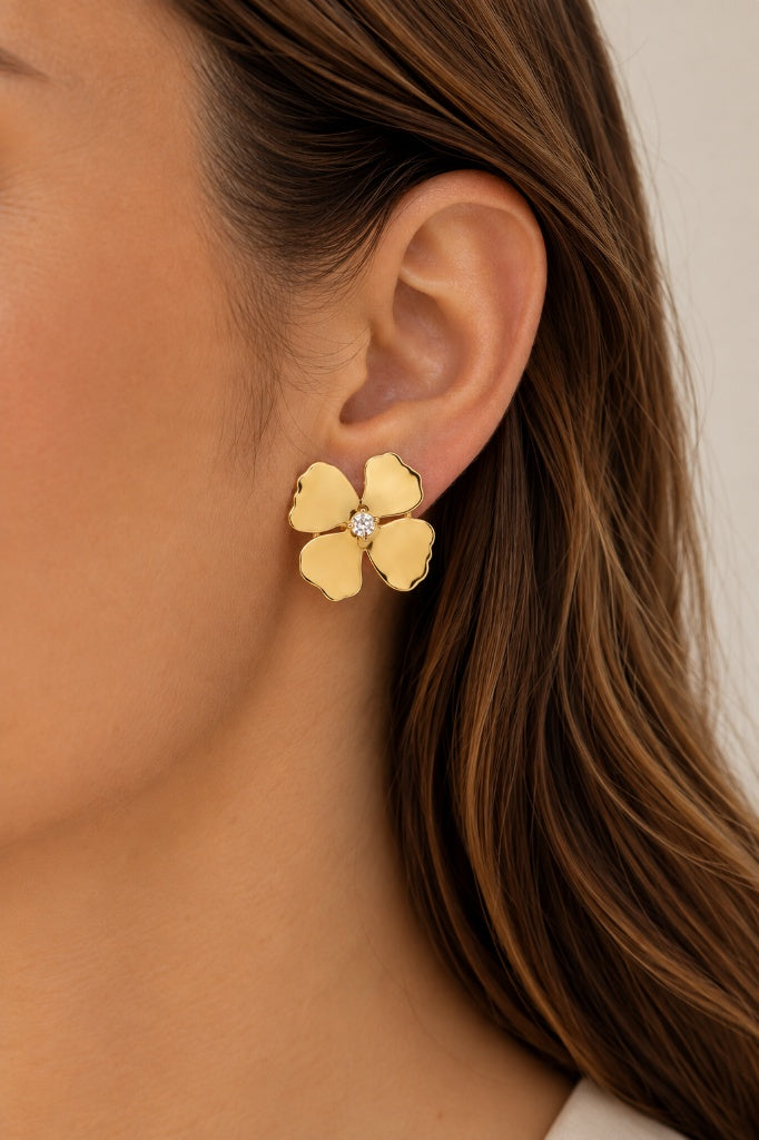 Brinco Petale Ouro 18k