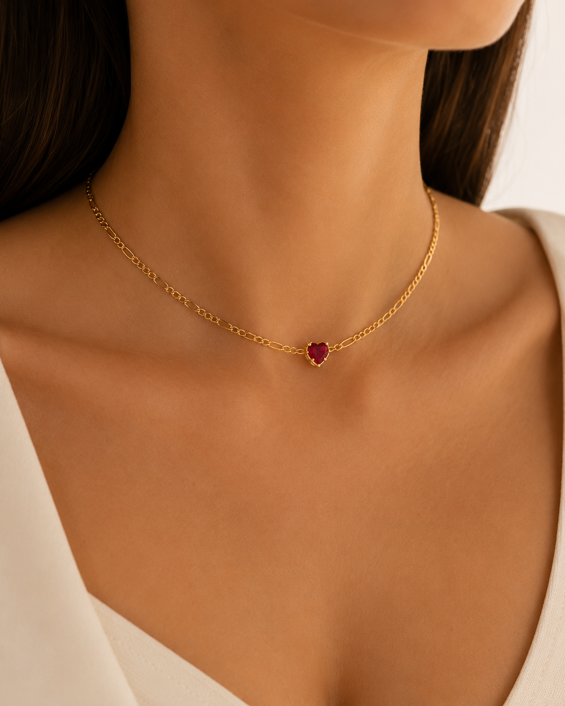Choker 3x1 Rubi Ouro 18k
