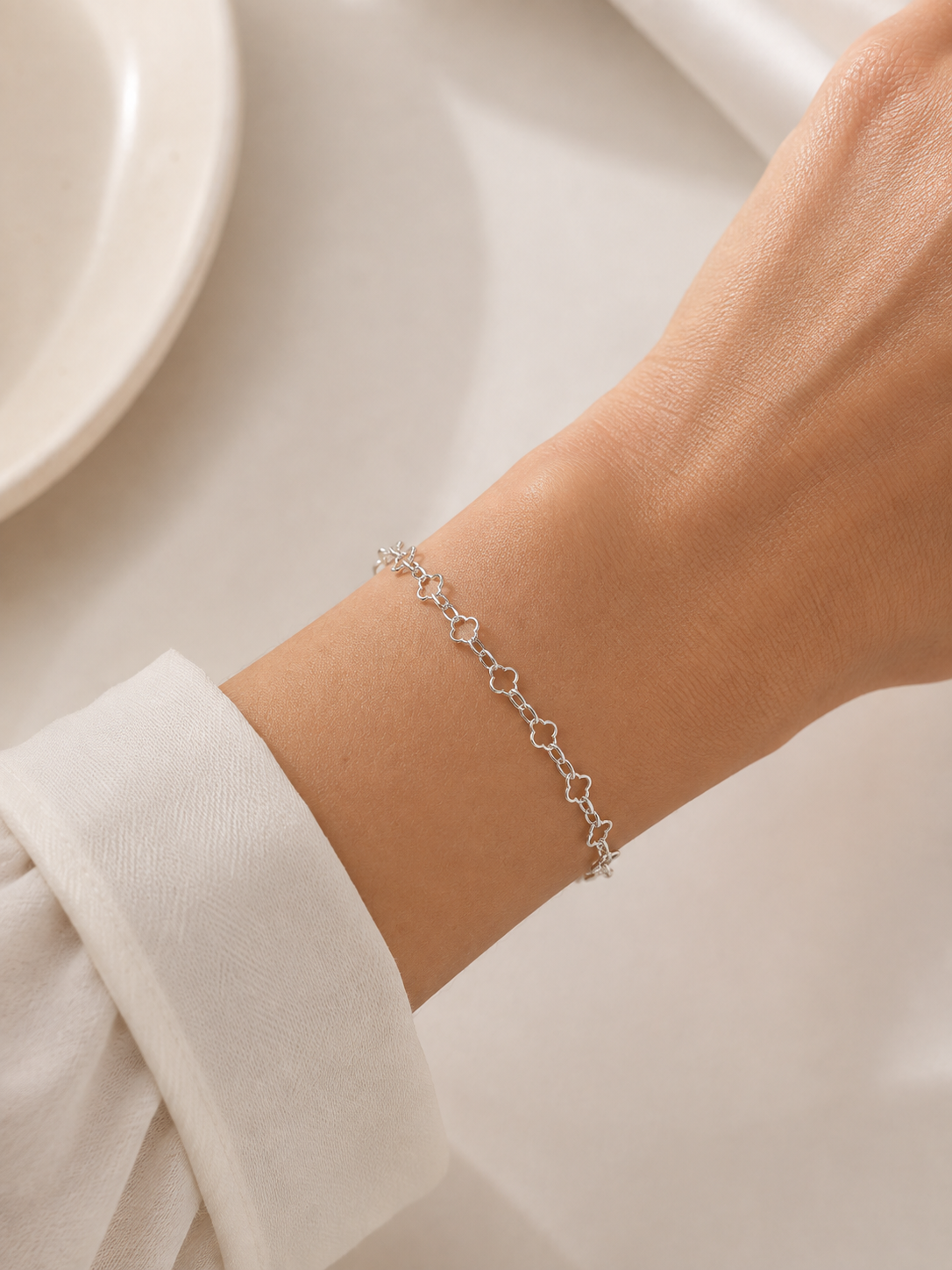 Pulseira Elo Coração Prata 925