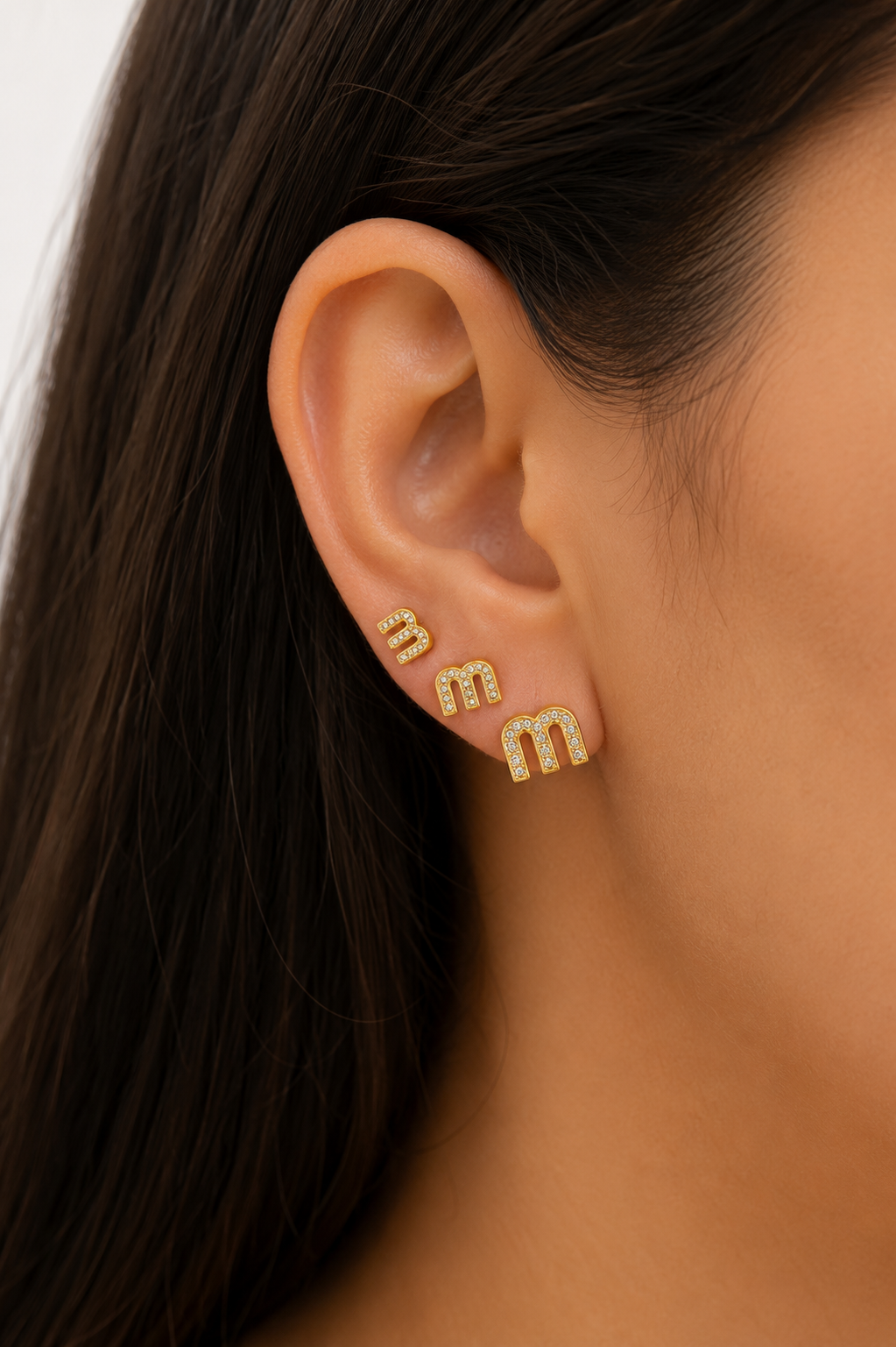 Brinco Trio Inspiração Mimiu Cravejado Ouro 18k