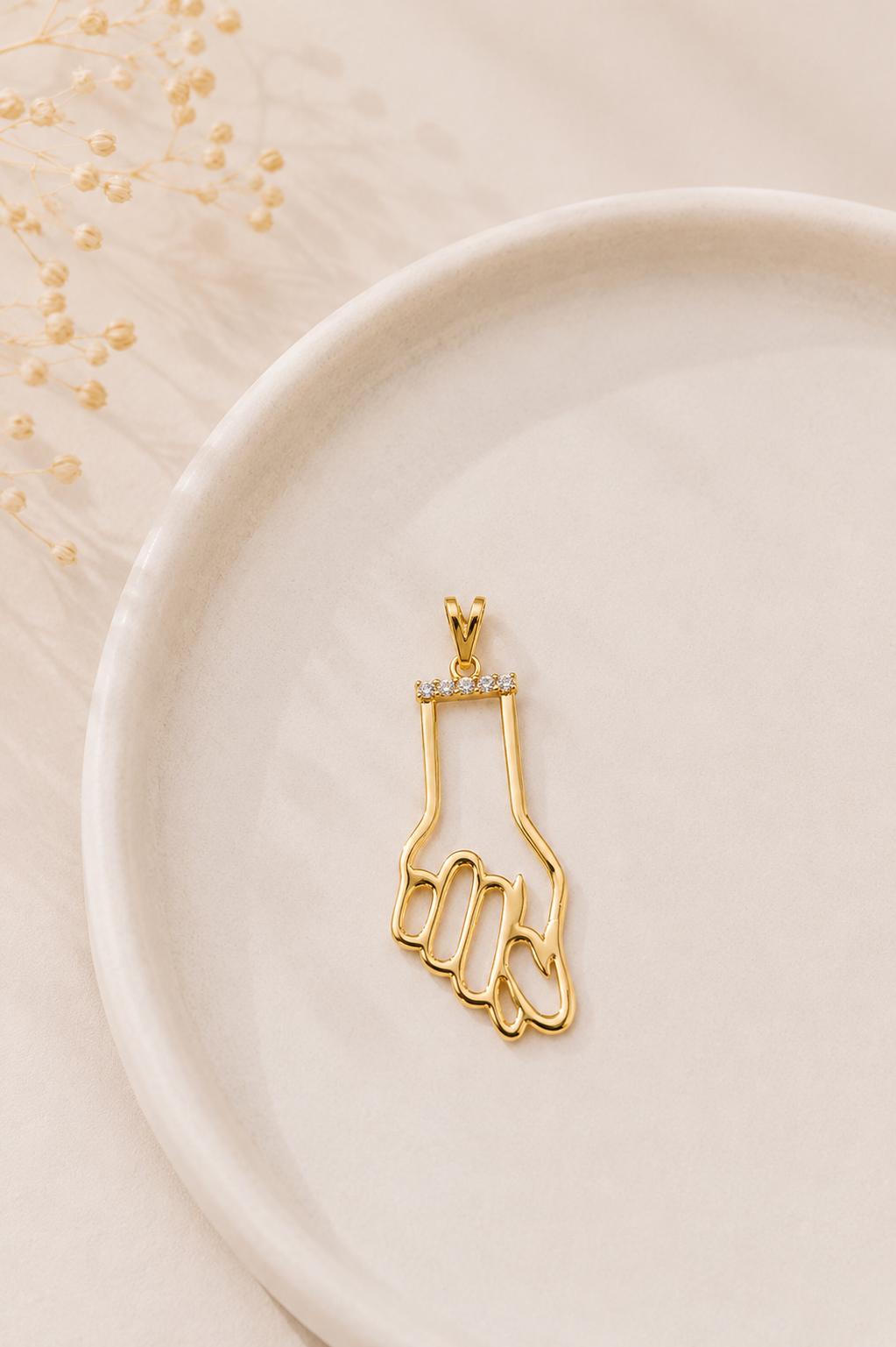 Pingente Figa Cravejada Ouro 18k