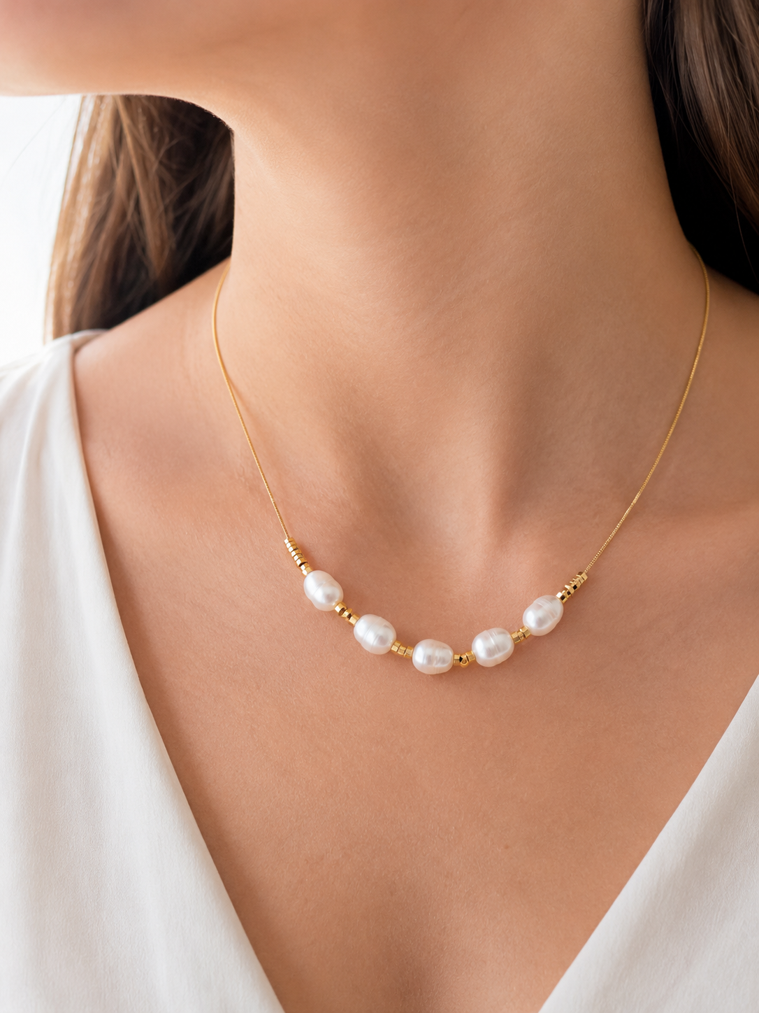 Colar Pérola Barroca Ouro 18k