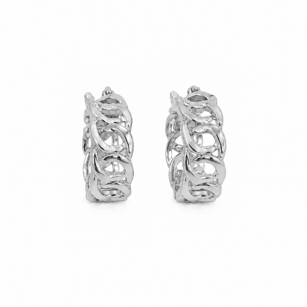 Brinco Argola Infinito Lisa Ródio Branco