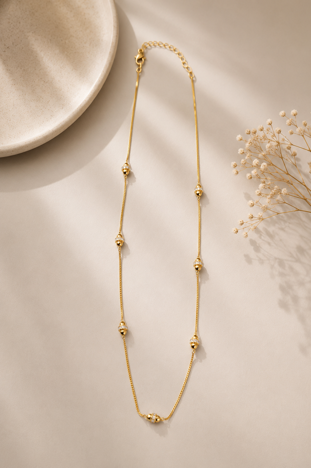 Colar Veneziana com Zircônia Ouro 18k