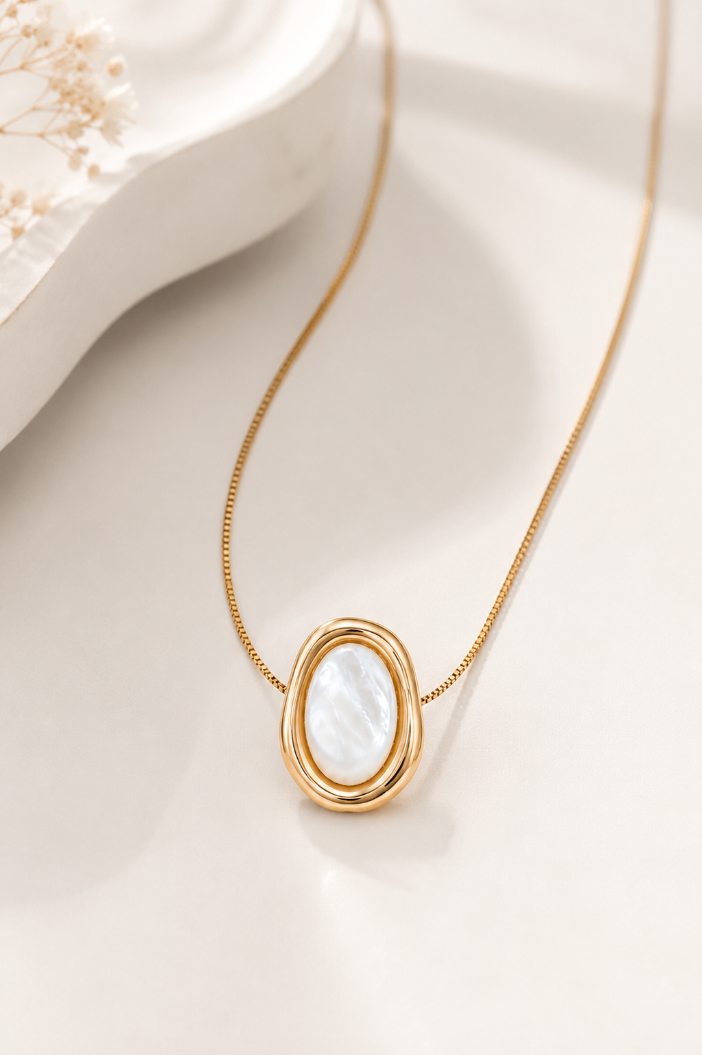Colar Madre Pérola Ouro 18k