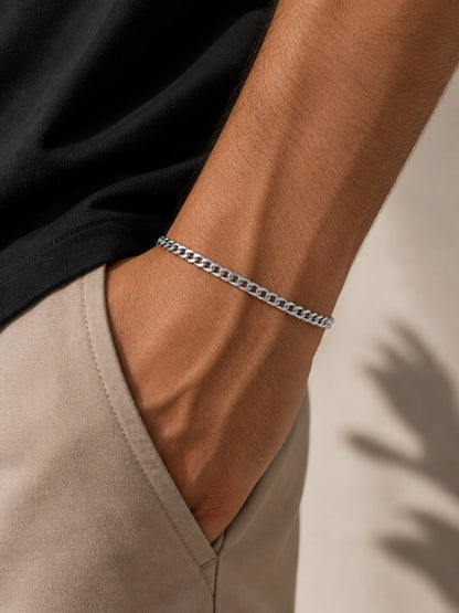 Pulseira Masculina Groumet Prata 925