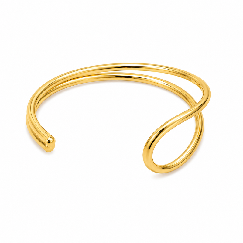 Bracelete Duplo Gota Ouro 18k