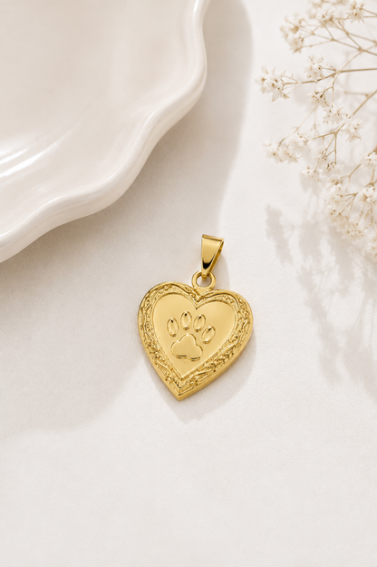 Pingente Relicário Pet Love Ouro 18k