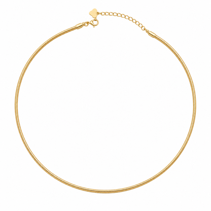 Colar Choker Fio Alemão 2mm Ouro 18k