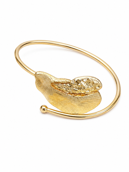 Bracelete Nuance Coração Trabalhado Ouro 18k