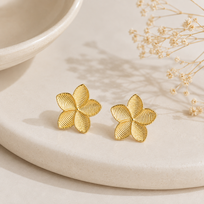 Brinco Flor Orgânica MontClair Ouro 18k
