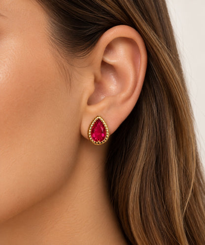 Scarlat SKU 15347 foto 3 | Brinco Essence Gota Zircônia Ouro18k