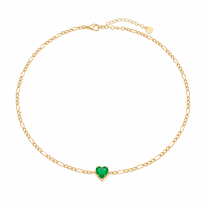 Choker 3x1 Esmeralda Ouro 18k