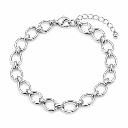 Pulseira Elo Gota G Ródio Branco