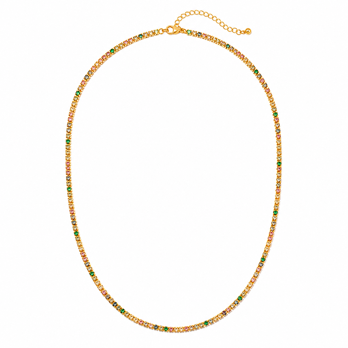 Colar Riviera Colorful Ouro 18k