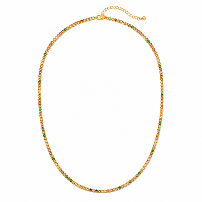Colar Riviera Colorful Ouro 18k
