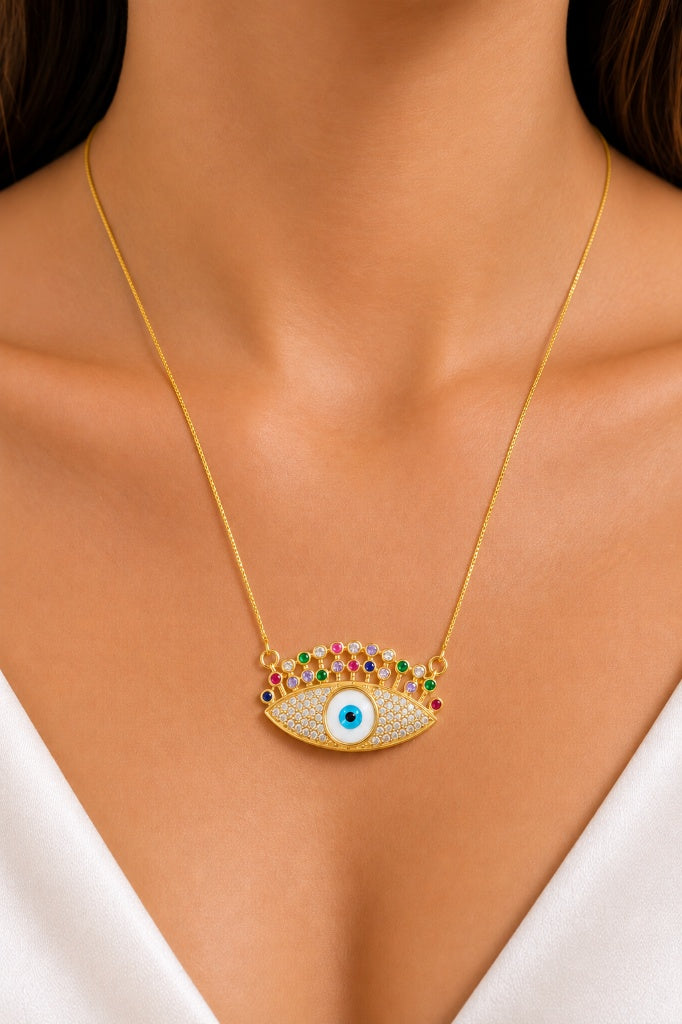 Colar Olho Grego Collor Ouro 18k