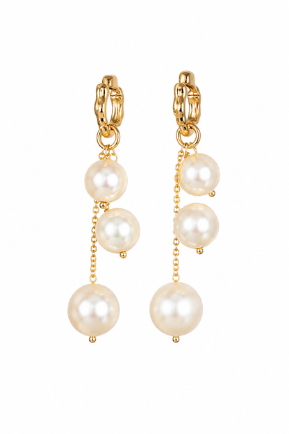 Brinco Elegance Pérola Ouro 18k