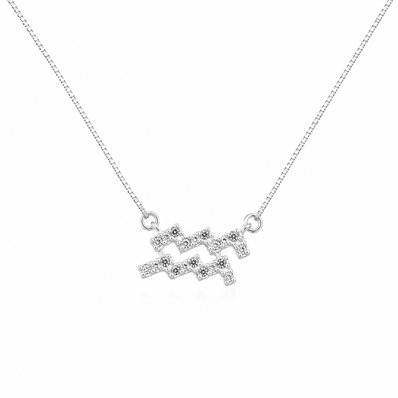 Colar Signo Aquario Prata 925