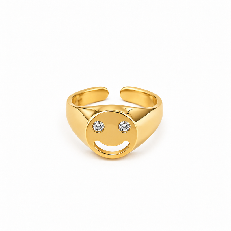 Anel Dedinho Smile Regulável Ouro 18k