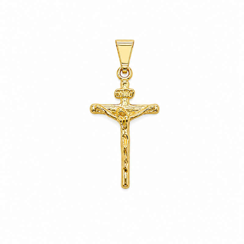 Pingente Crucifixo INRI com Jesus Ouro 18k