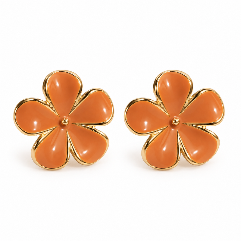 Brinco Flor Sunny Ouro 18k