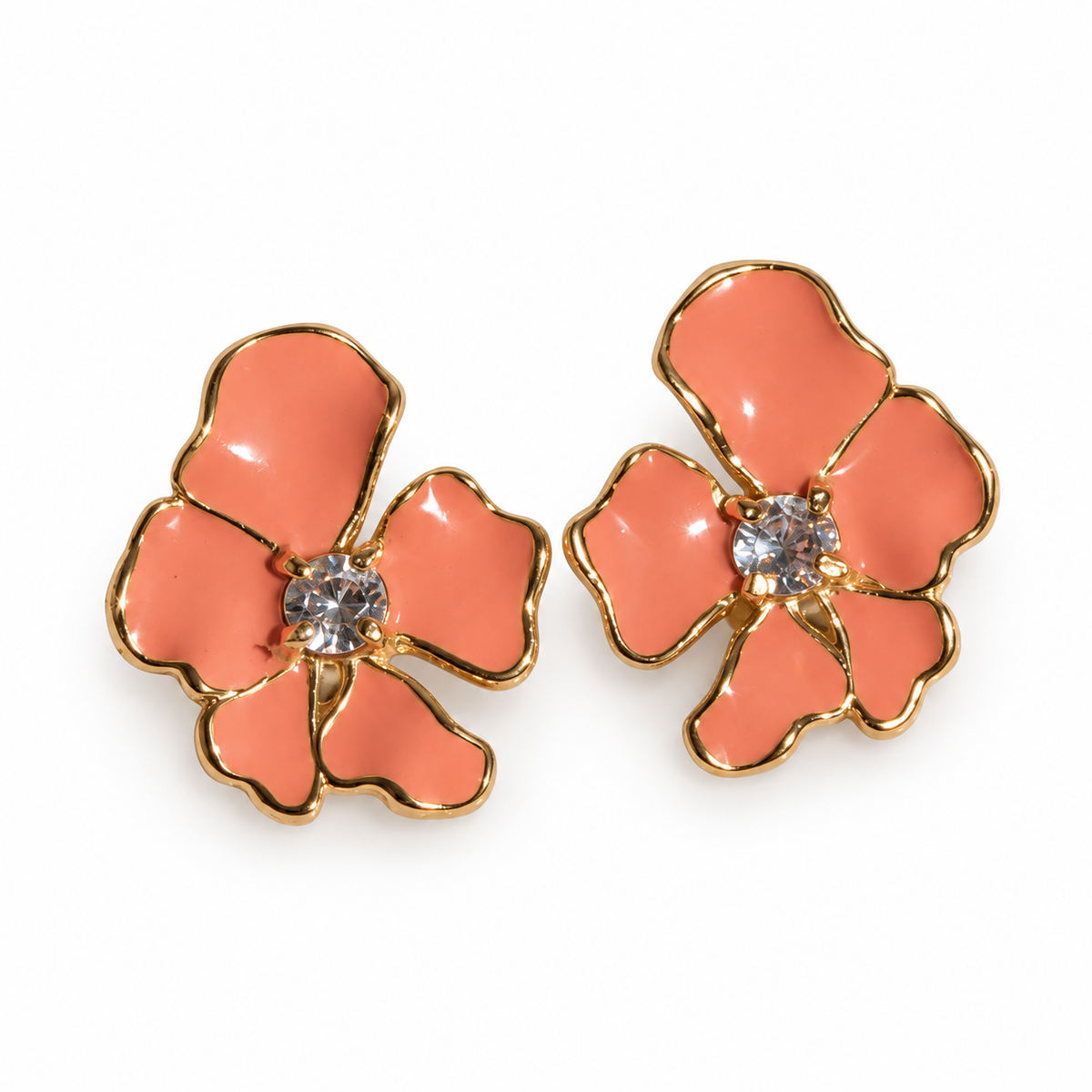 Scarlat SKU 15312 foto 1 | Brinco Flor de Íris Ouro 18k