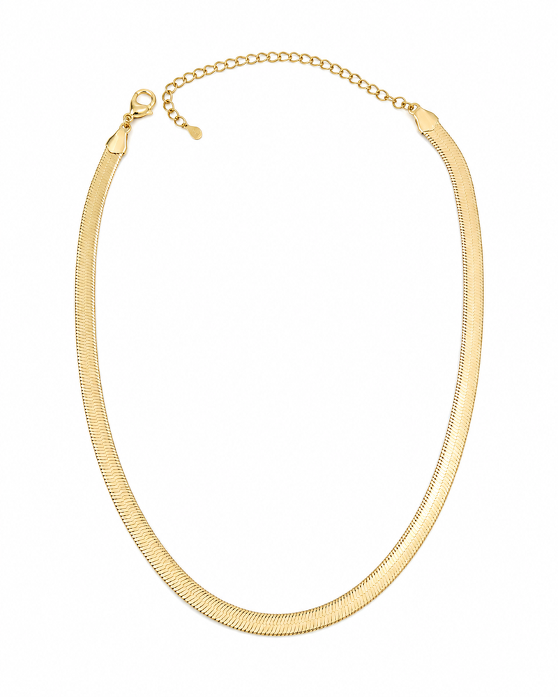 Choker Fita Laminada 6mm Ouro 18k