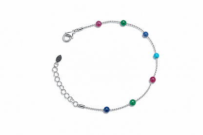 Pulseira Pedra Natural Collor Ródio Branco