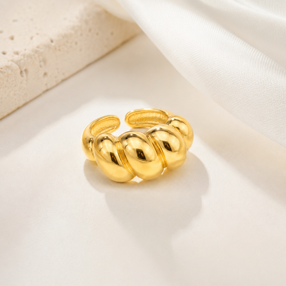Anel Croissant Regulável Ouro 18k