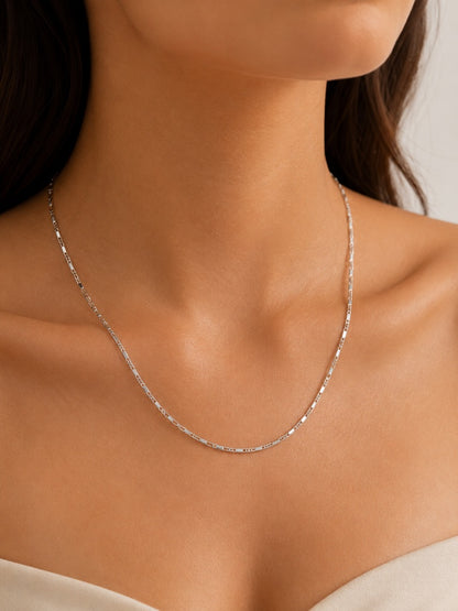 Choker Elo Cartier + Veneziana Agrupada Ródio Branco
