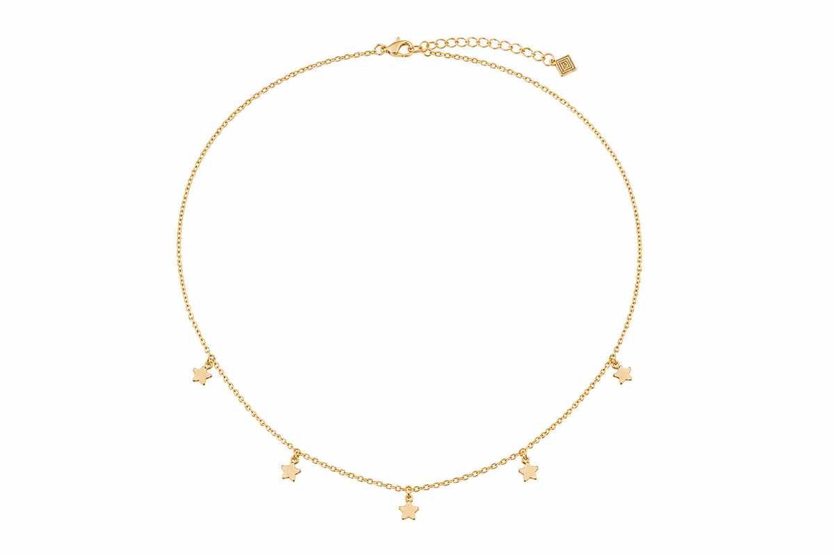 Choker Cartier com 5 Estrelas Ouro 18k