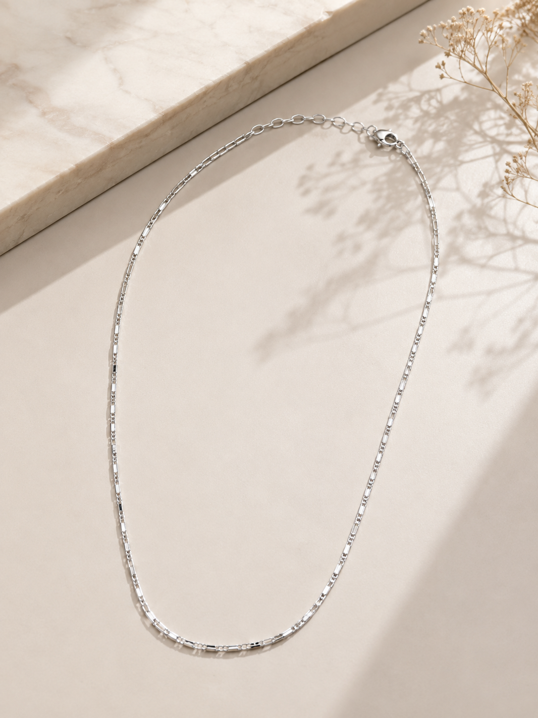 Choker Elo Cartier + Veneziana Agrupada Ródio Branco