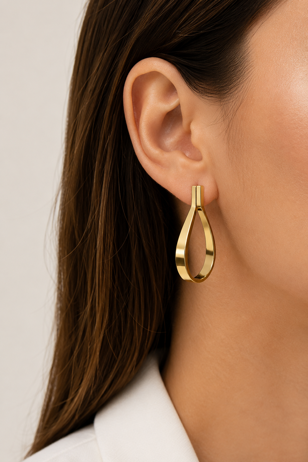 Brinco Gota Ouro 18k