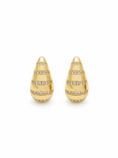Brinco Zara Gota Fechada P Ouro 18k