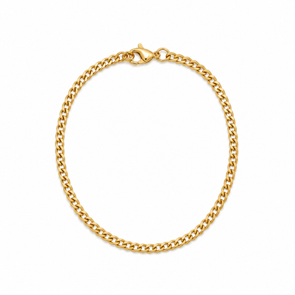 Pulseira Masculina Elo Um por Um Groumet Minimal Ouro 18k