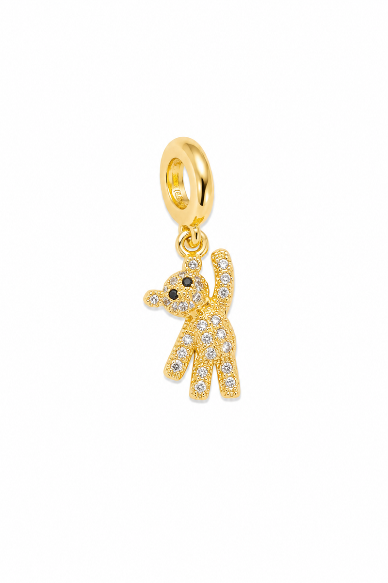 Pingente Ursinho Cravejado Ouro 18k