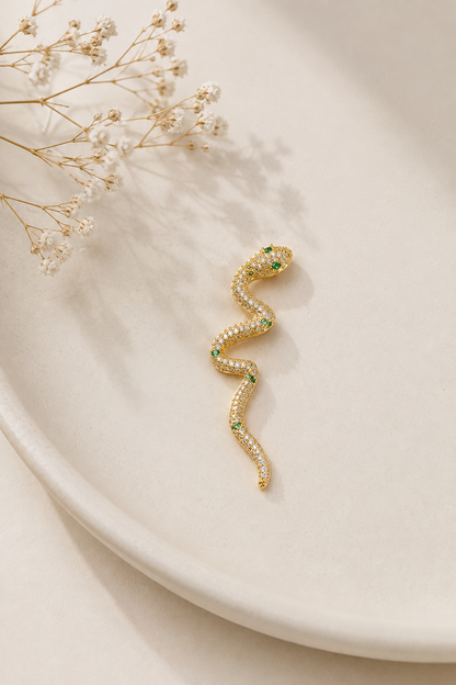 Pingente Cobra Cravejada Ouro 18k