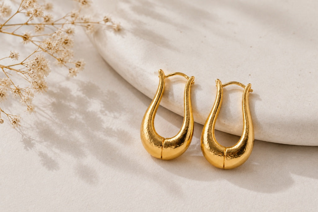 Brinco Argola Ravello Extra Grande Diamantada Ouro 18k