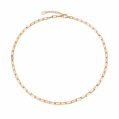 Choker Elo 1x1 Alongado Ouro 18k